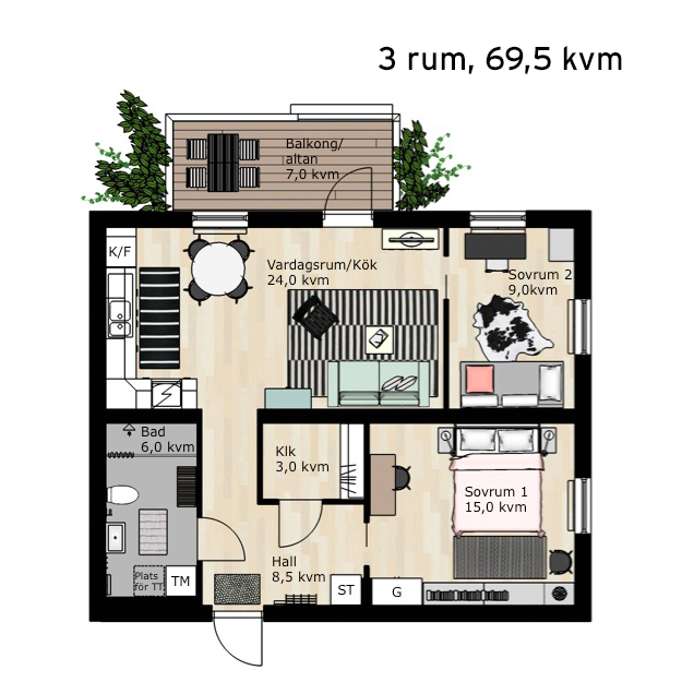 Hyreslägenhet på Bålsta i balsta