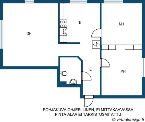 kolmio omakotitaloalueella lähellä keskustaa 5