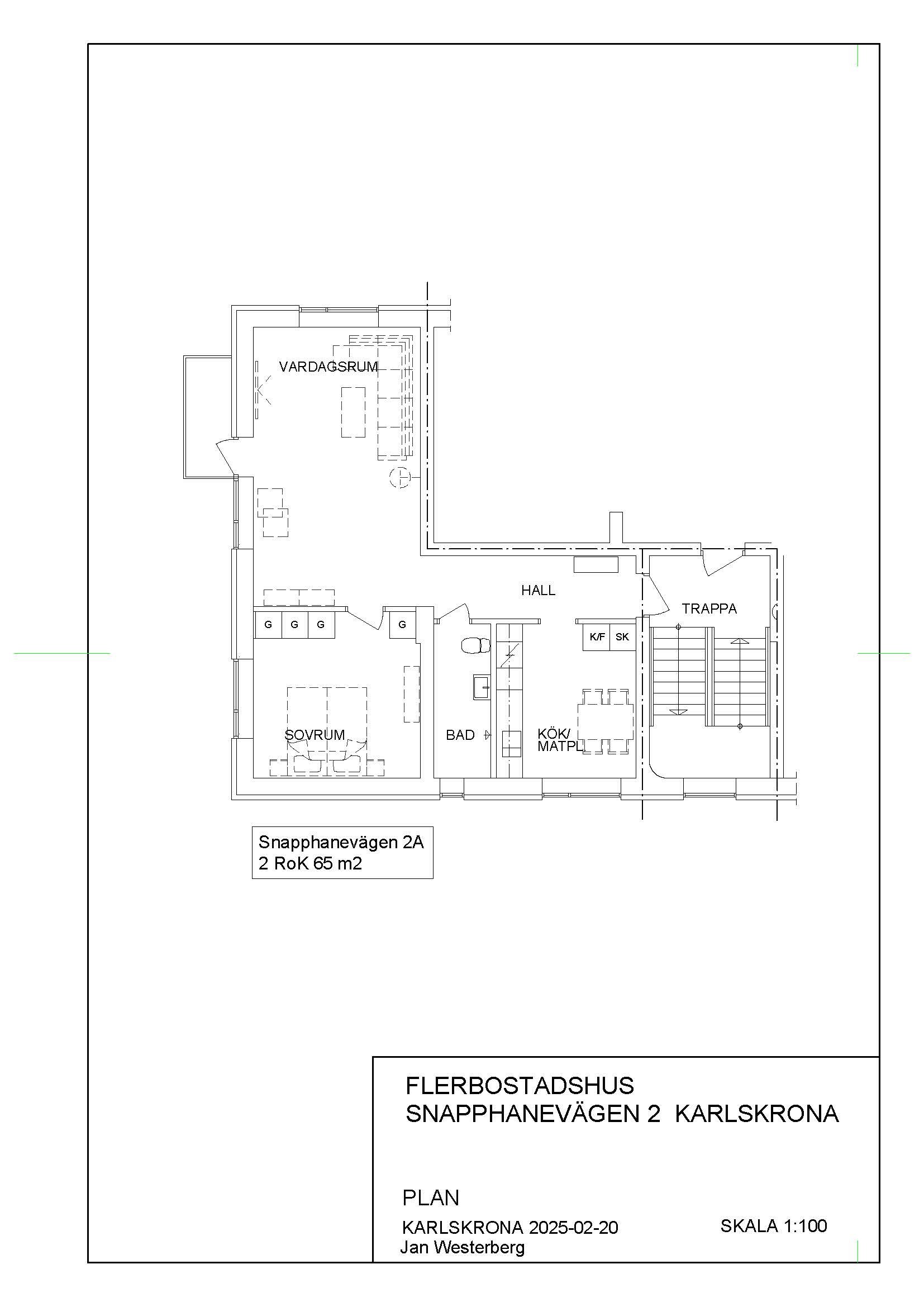 Lägenhet, 2 rooms, 65 sqm, Karlskrona