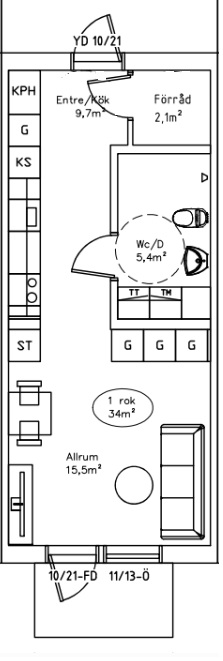 1 rok · 34 m² i Örsundsbro – bild 7