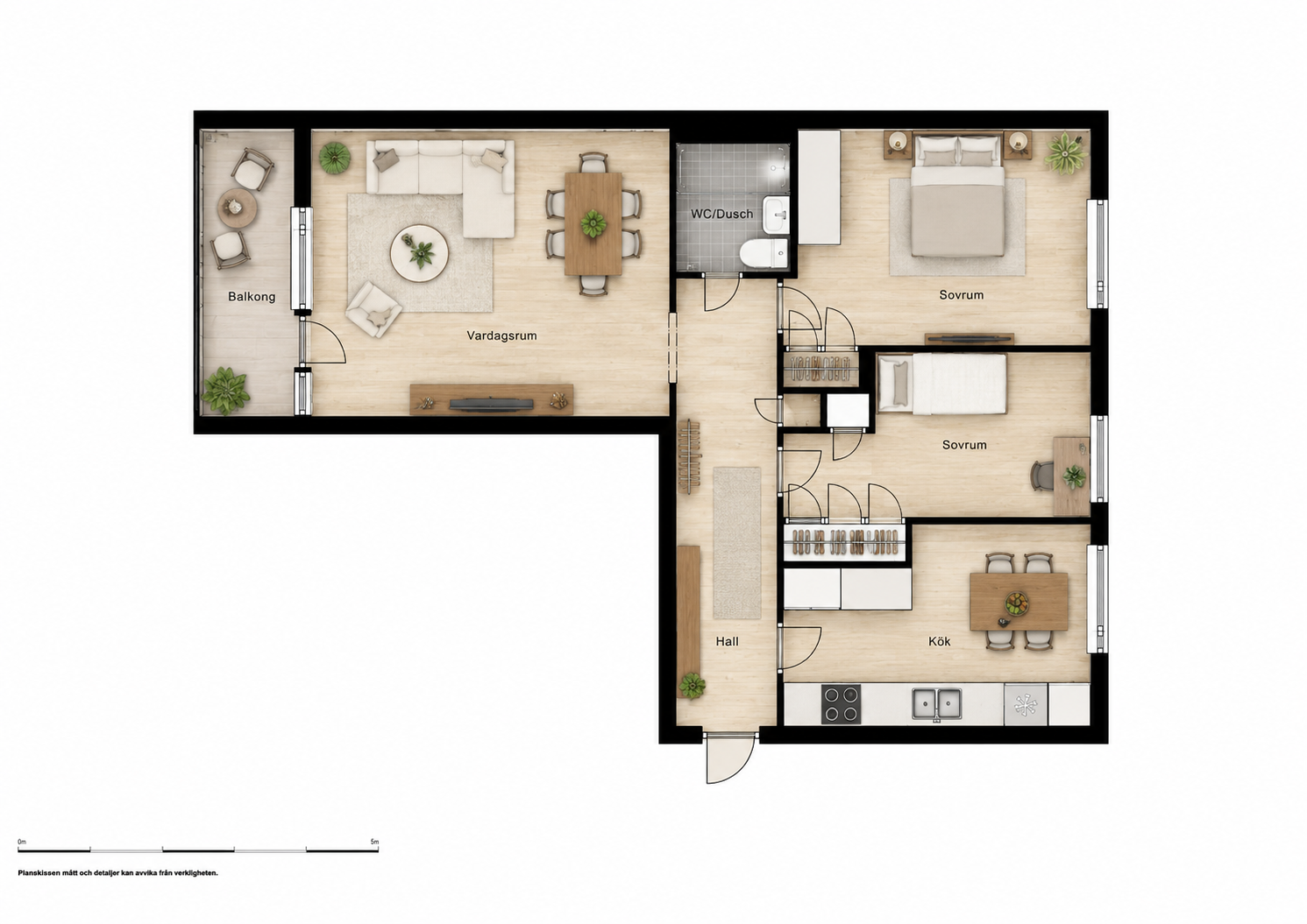 Lägenhet, 3 rooms, 67 sqm, Ramnäs