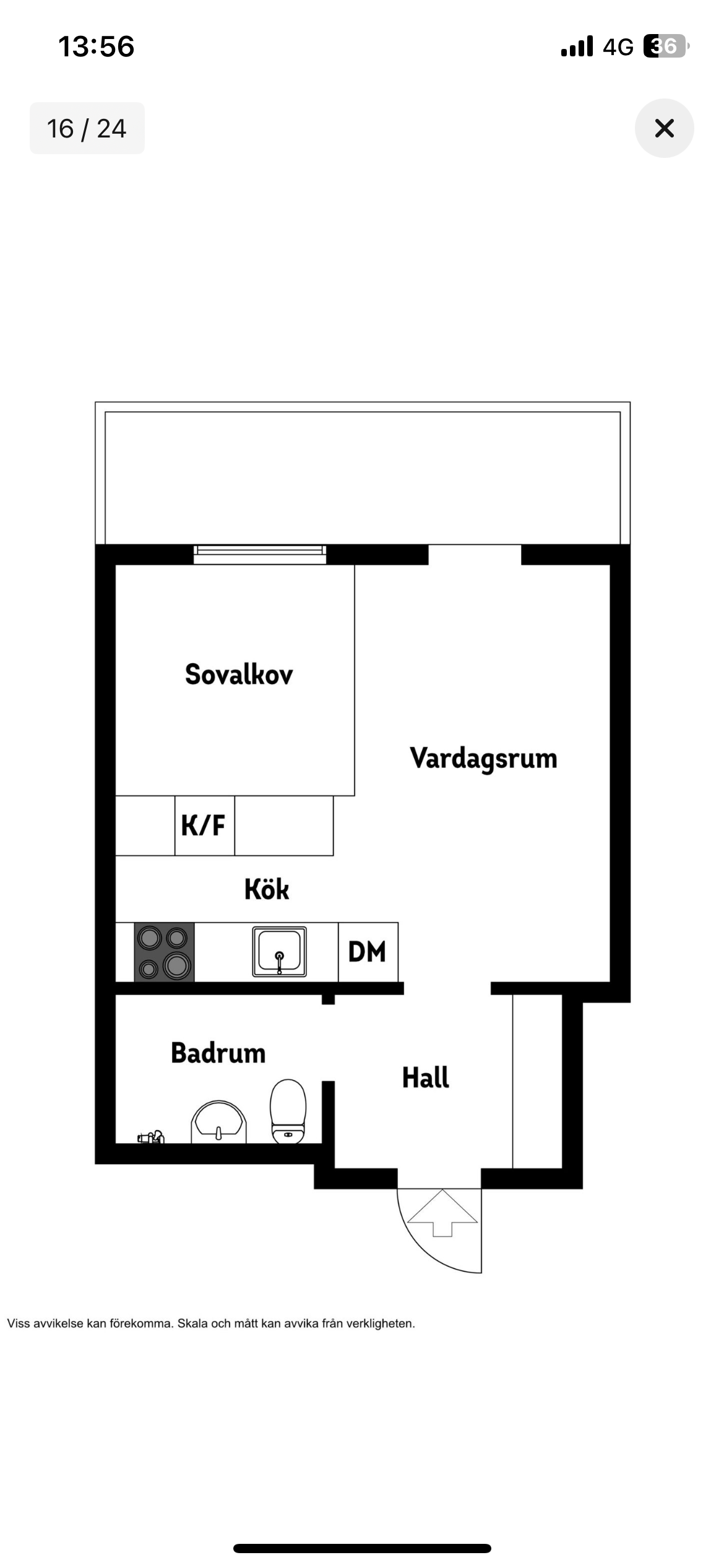 Lägenhet, 2 rooms, 33 sqm, Huddinge