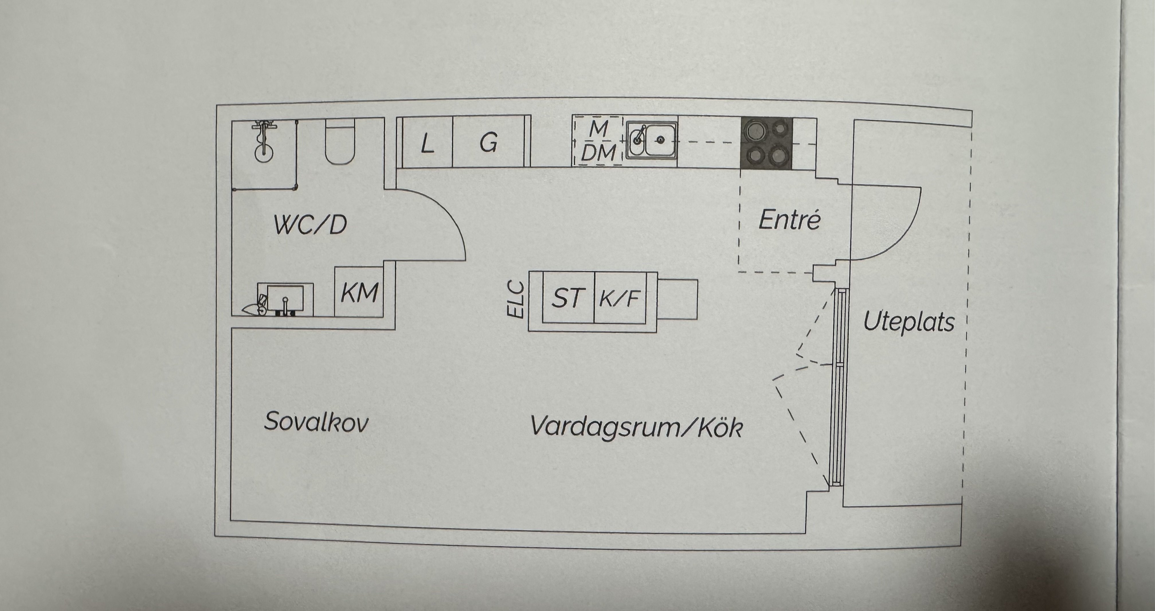 Lägenhet, 2 rooms, 32 sqm, Vega
