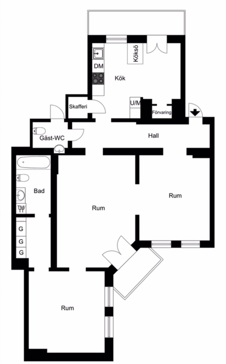 Lägenhet, 3 rooms, 100 sqm, Malmö
