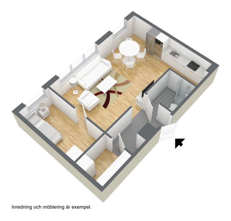 Lägenhet, 2 rooms, 53 sqm, Borås