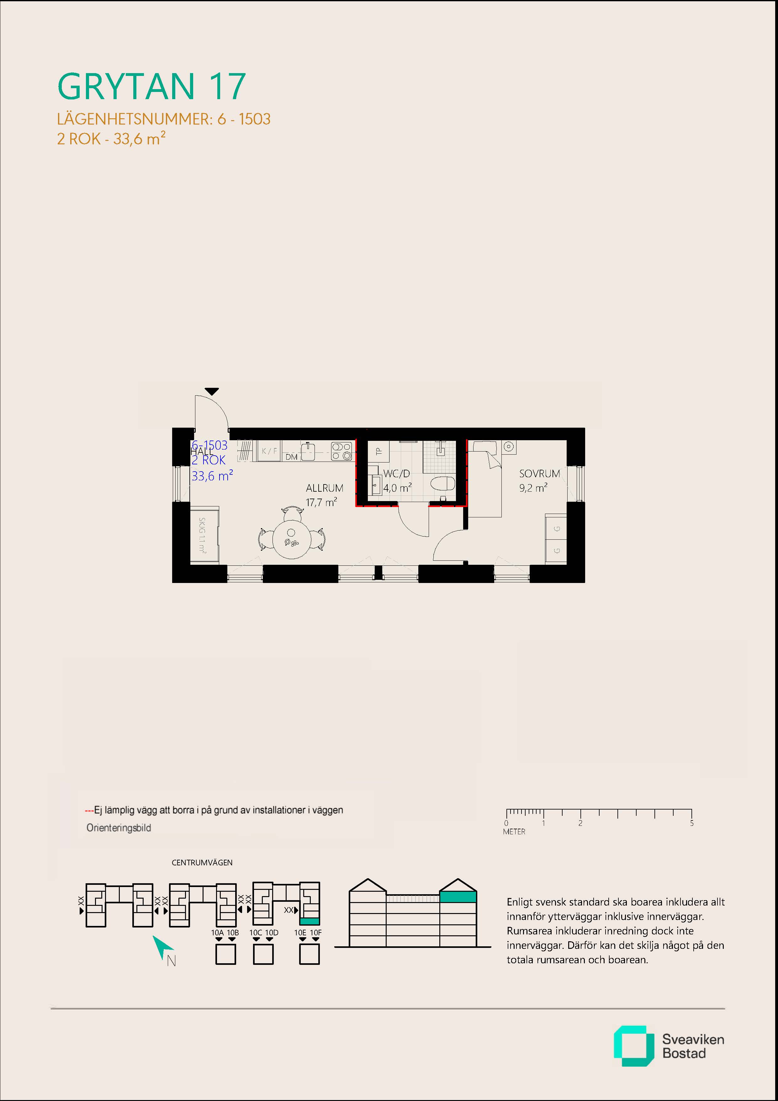 Lägenhet, 2 rooms, 33 sqm, Nykvarn