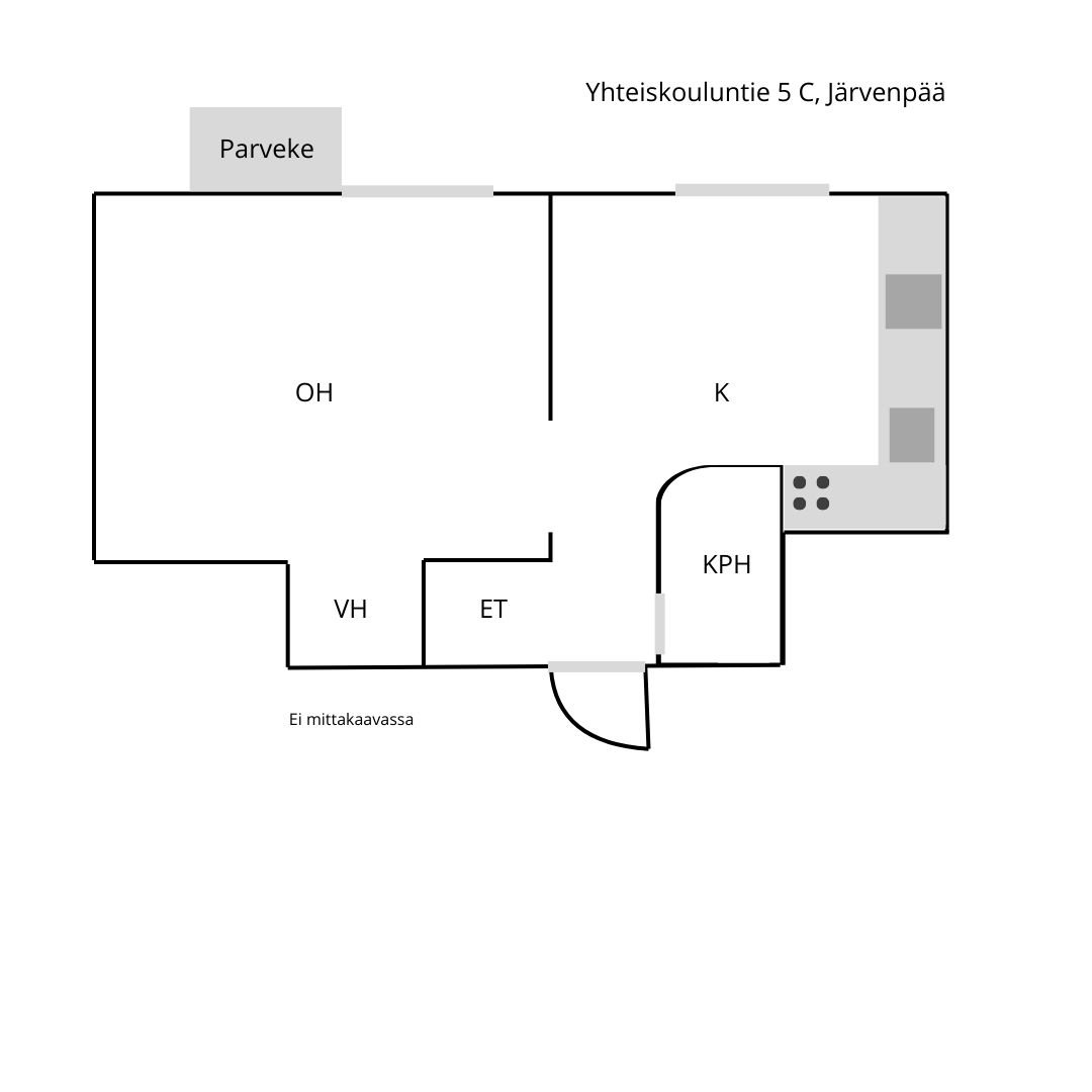 Soma 50-luvun yksiö vapaana omaksi vuokrakodiksi Järvenpään keskustassa syyskuun lopussa . 4