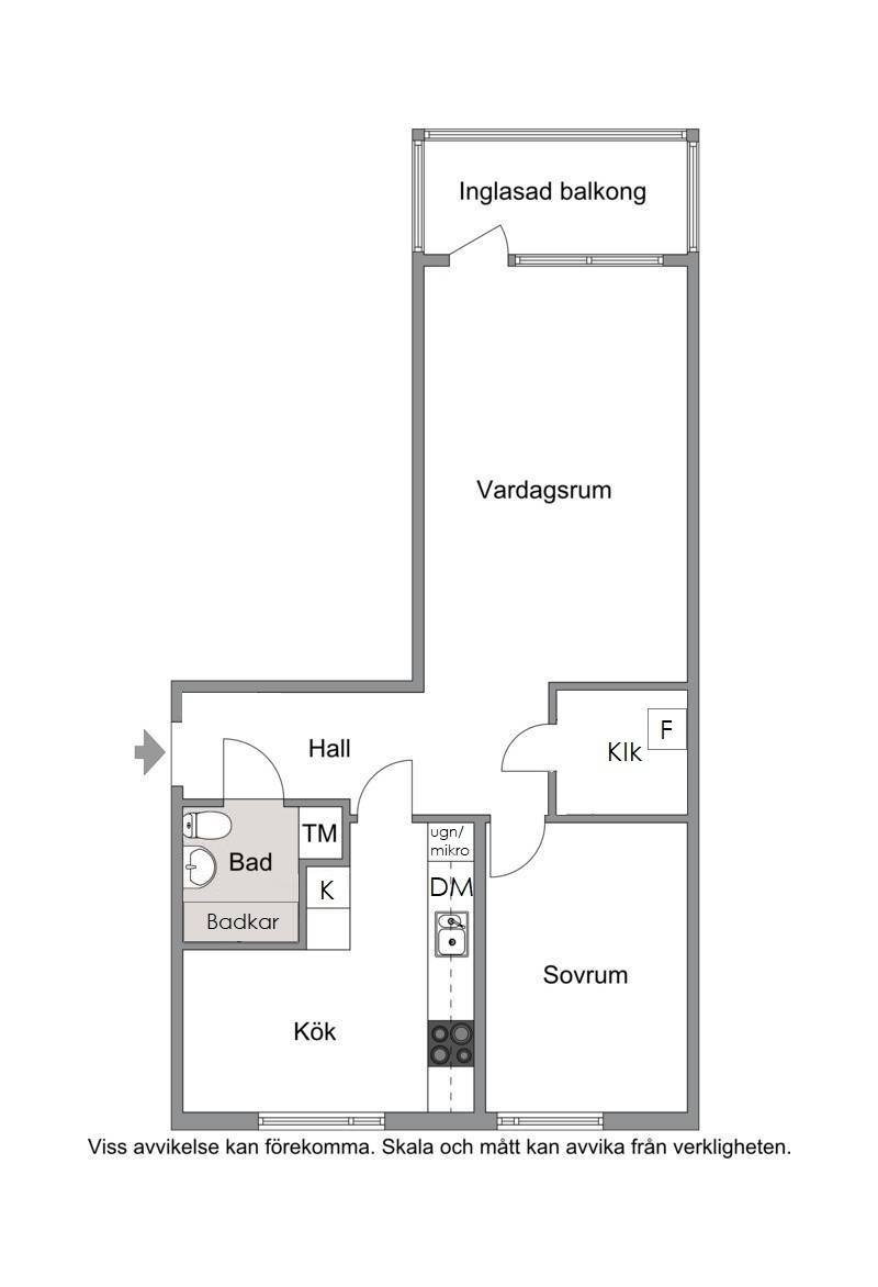 Lägenhet, 2 rooms, 63 sqm, Lidköping