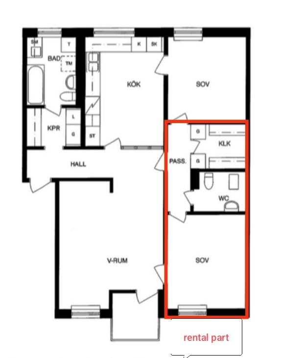 Lägenhet, 2 rooms, 12 sqm, Spånga