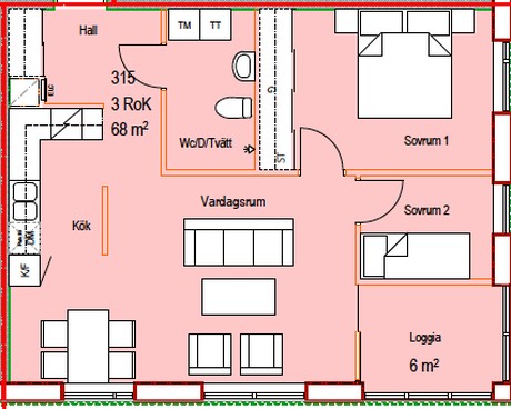 3 rok · 67 m² i Norrköping  – bild 2
