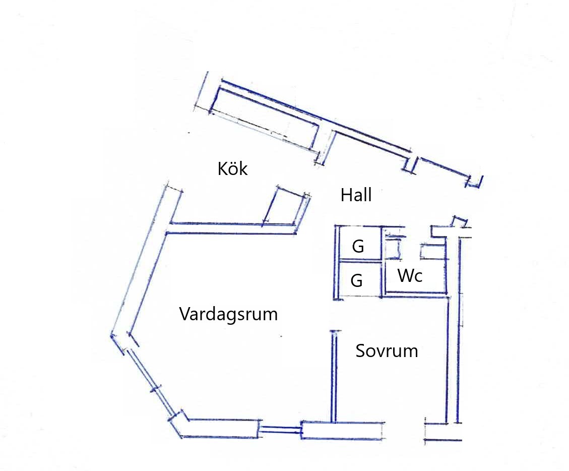 Lägenhet, 2 rooms, 56 sqm, Norrköping