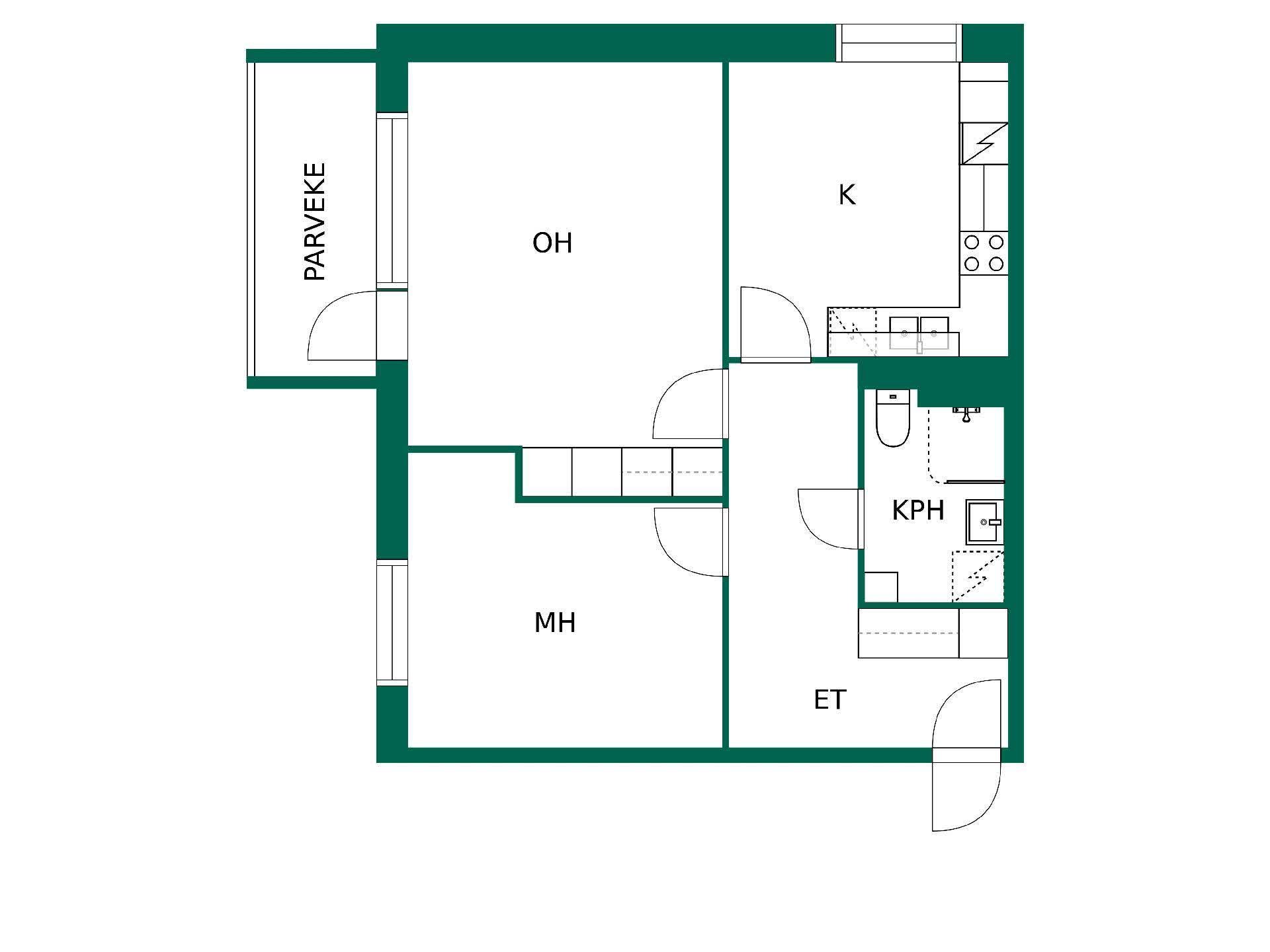 apartment at Telluskatu, Riihimäki 5