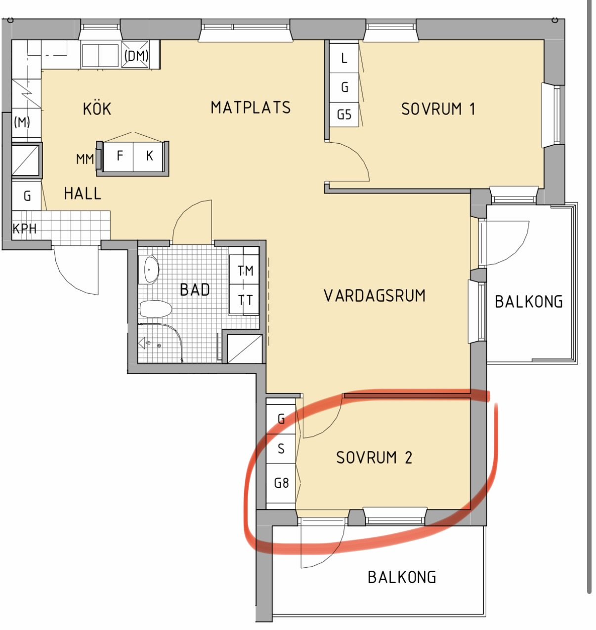 Lägenhet, 3 rooms, 71 sqm, Upplands Väsby