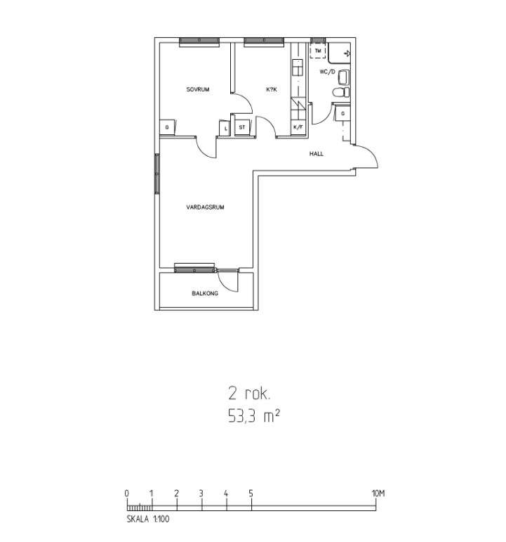2 rok · 55 m² i Växjö – bild 13