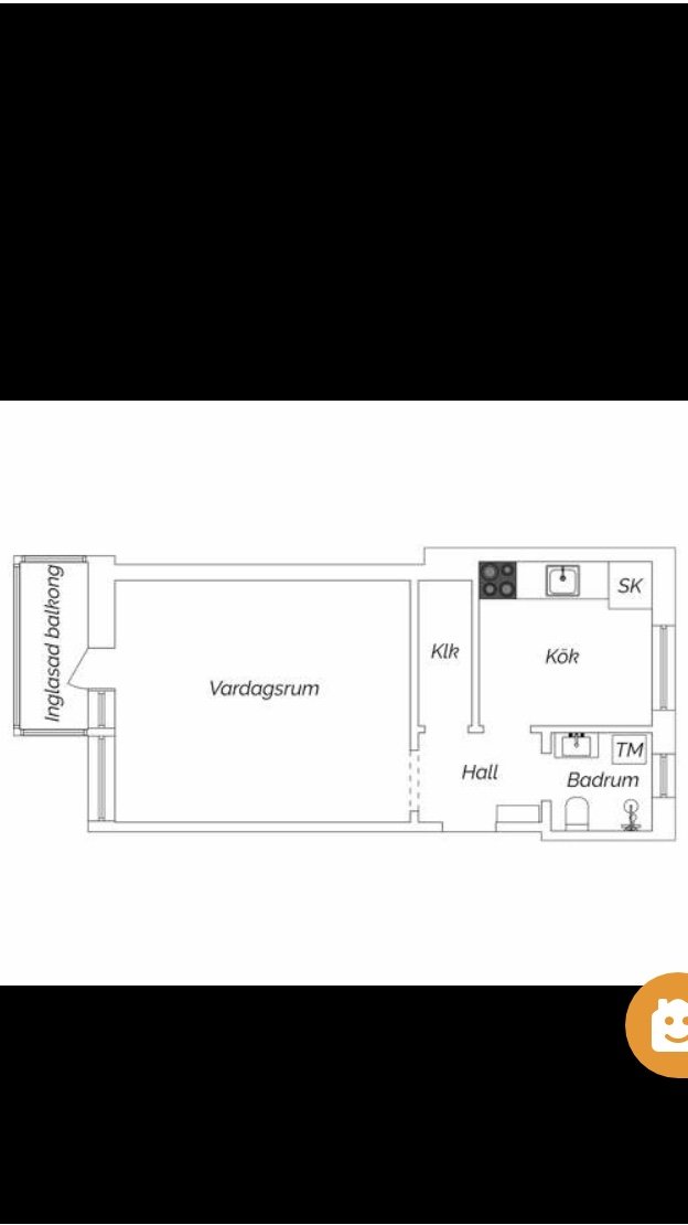 Lägenhet, 1 rooms, 34 sqm, Trelleborg
