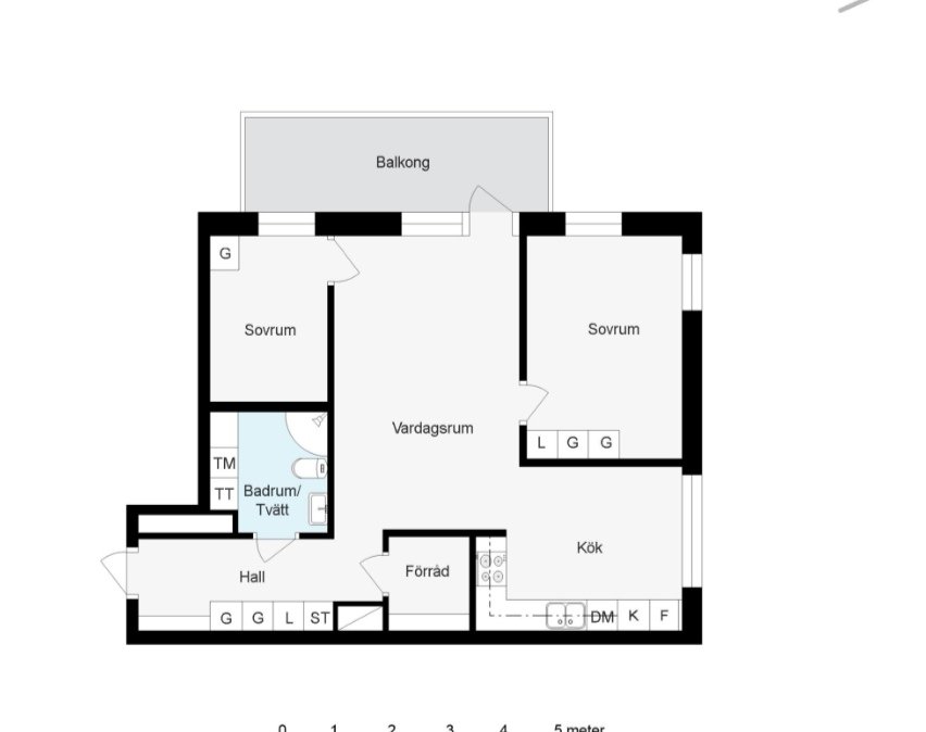 Lägenhet, 3 rum, 8 kvm, Hovås