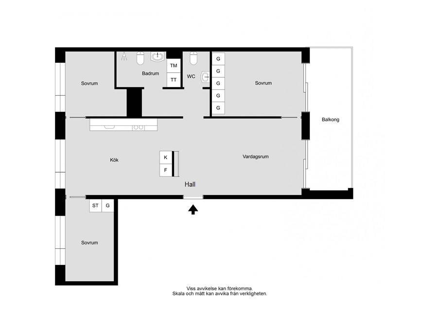 Lägenhet, 4 rooms, 89 sqm, Uppsala