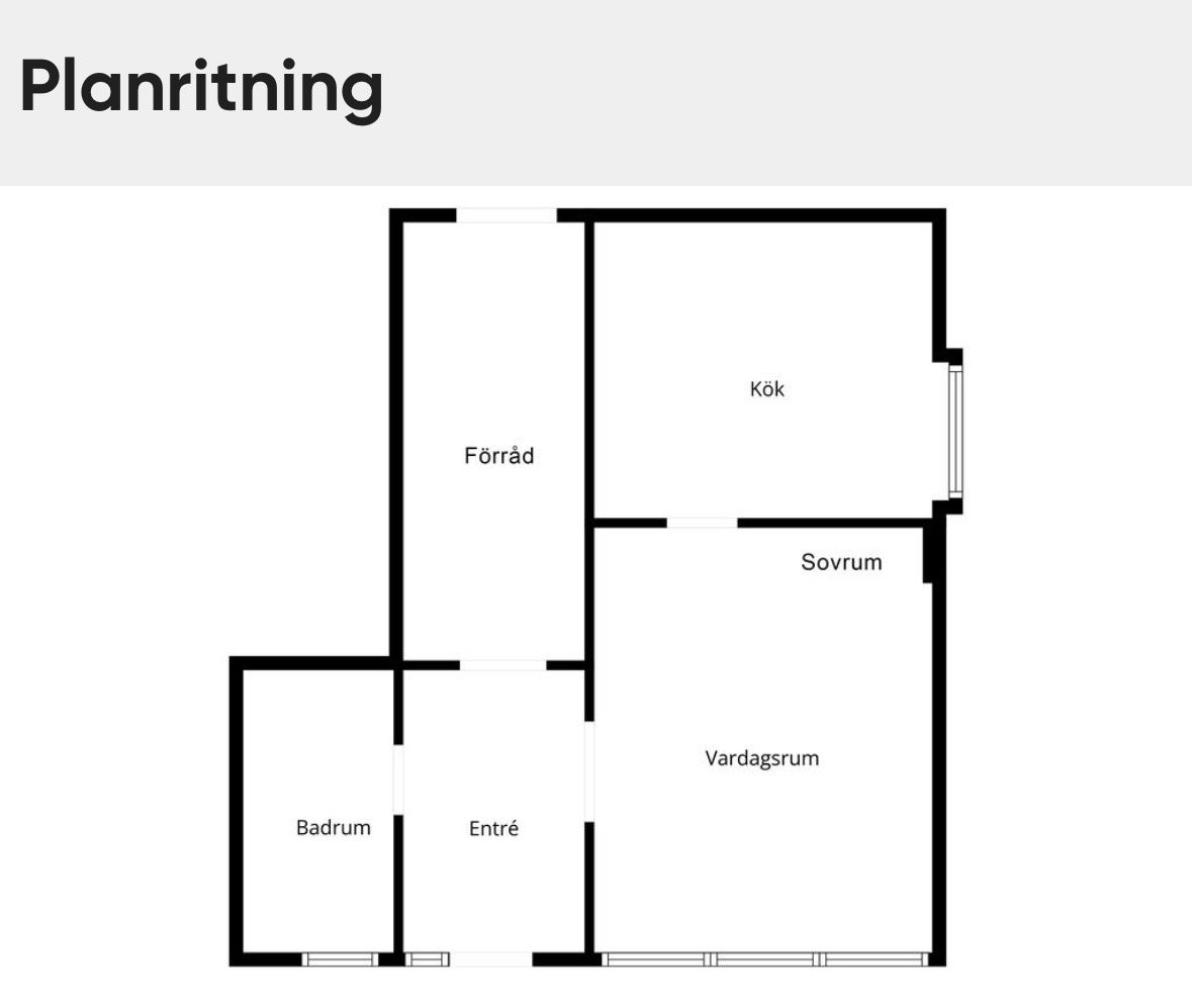 Lägenhet, 1 rooms, 57 sqm, Kalmar