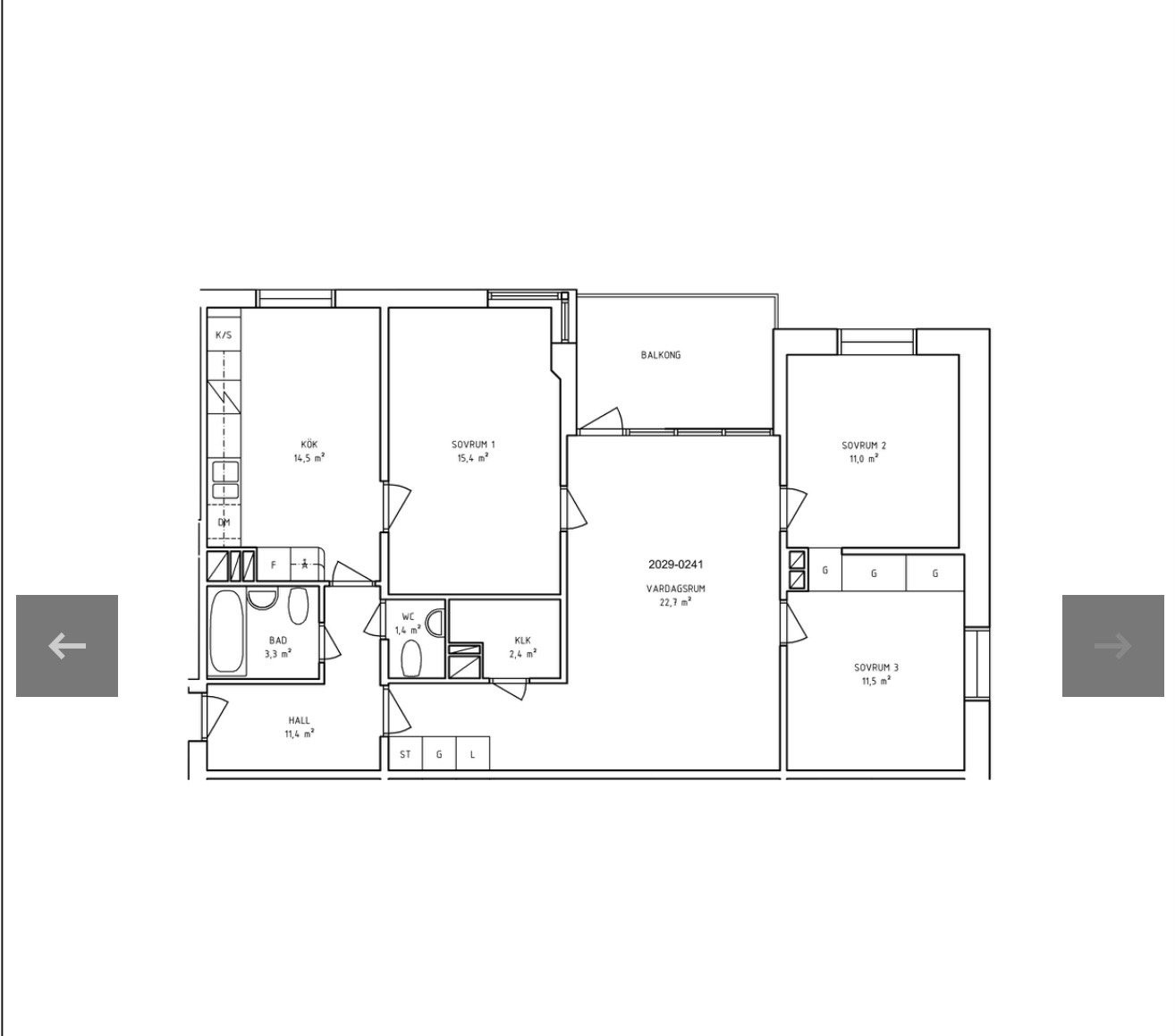 Lägenhet, 4 rooms, 98 sqm, Sollentuna