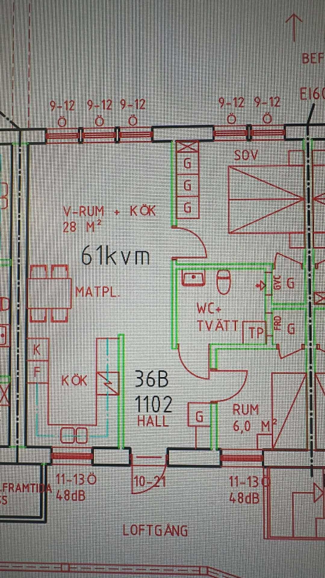 Lägenhet, 3 rooms, 61 sqm, Falköping