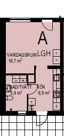 Lägenhet, 1 rooms, 34 sqm, Stockholm