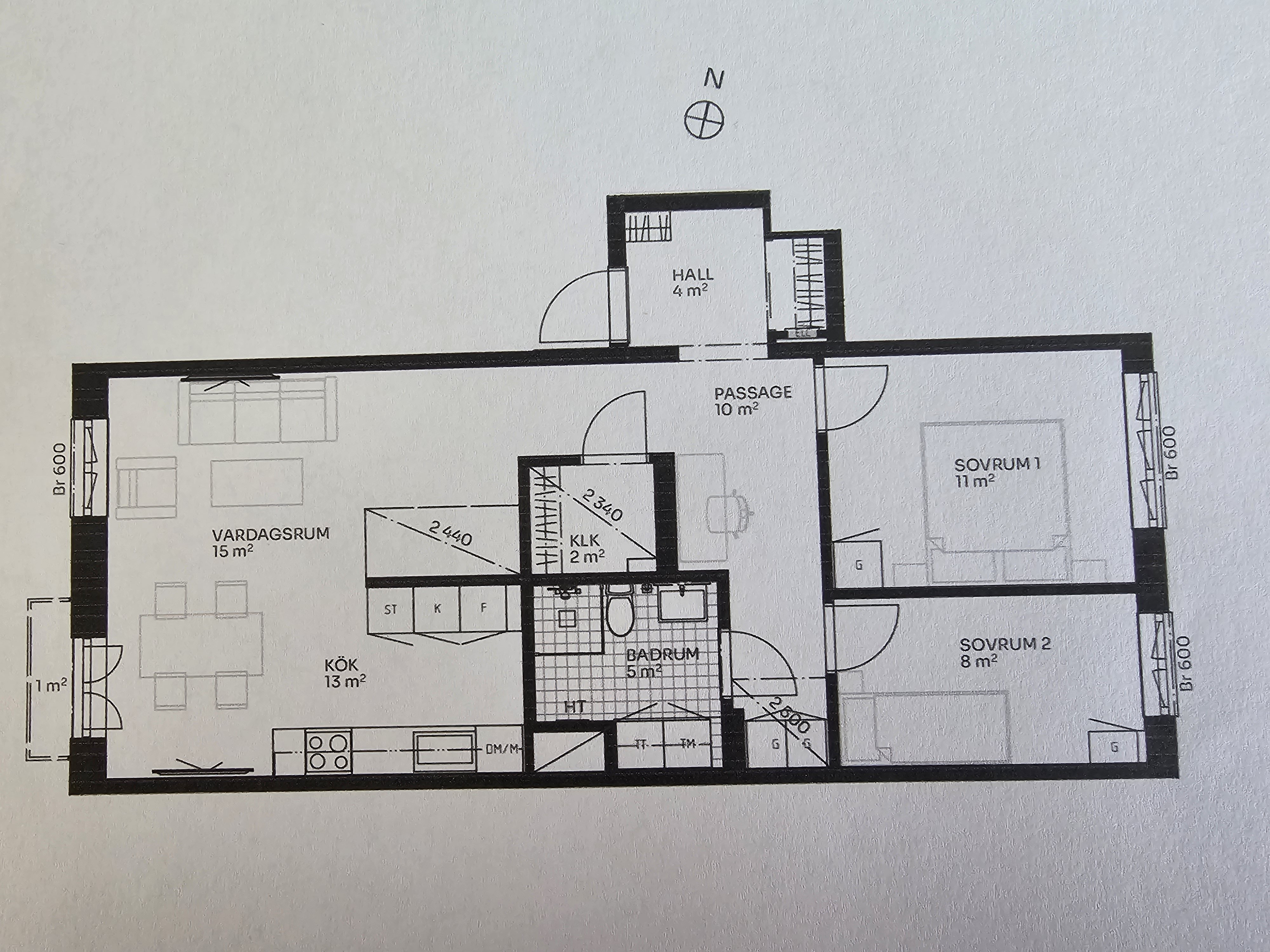 Lägenhet, 3 rum, 74 kvm, Solna