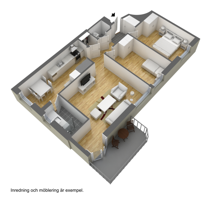 Lägenhet, 3 rooms, 71 sqm, Göteborg