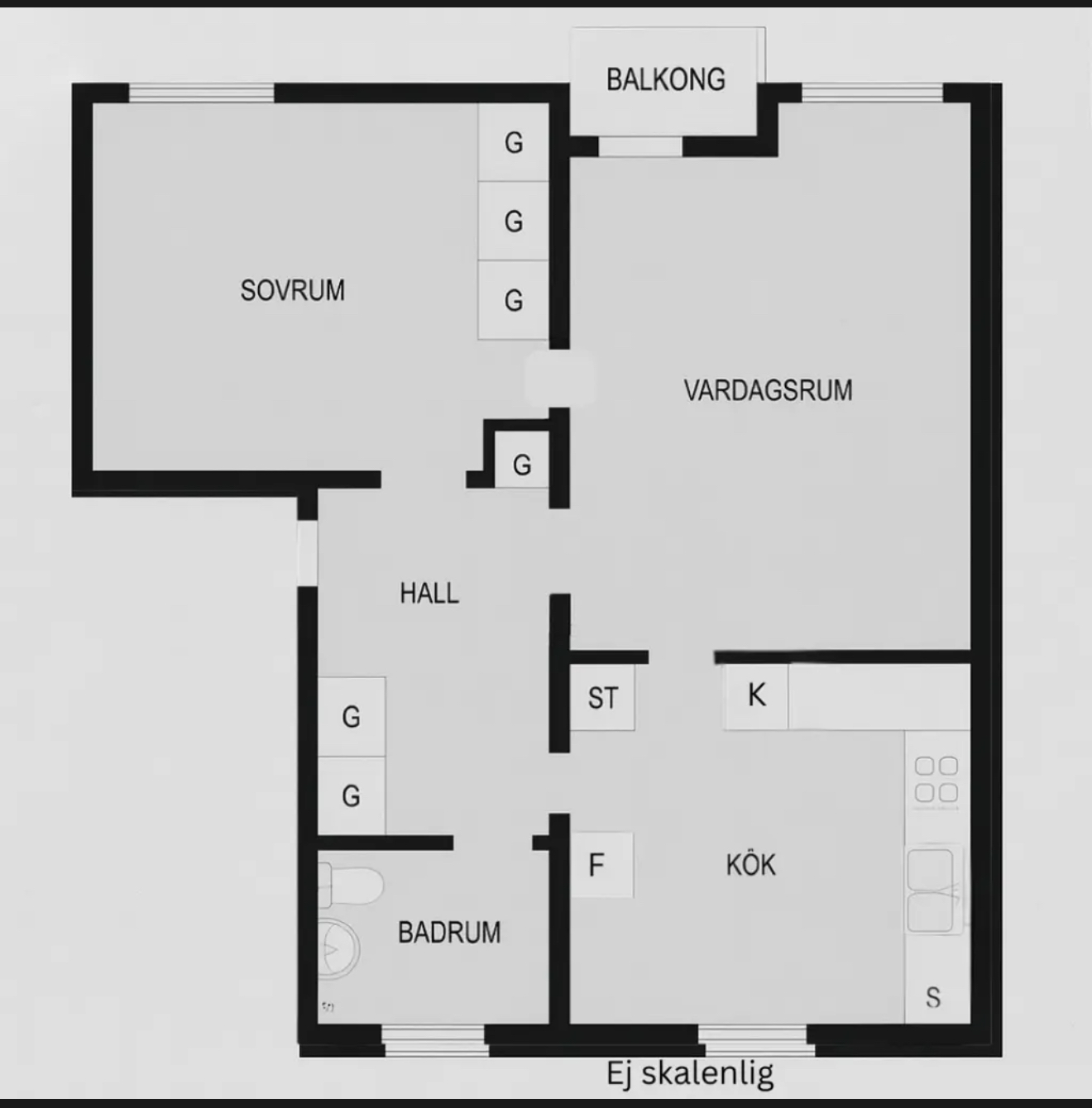 Lägenhet, 2 rum, 59 kvm, Årsta