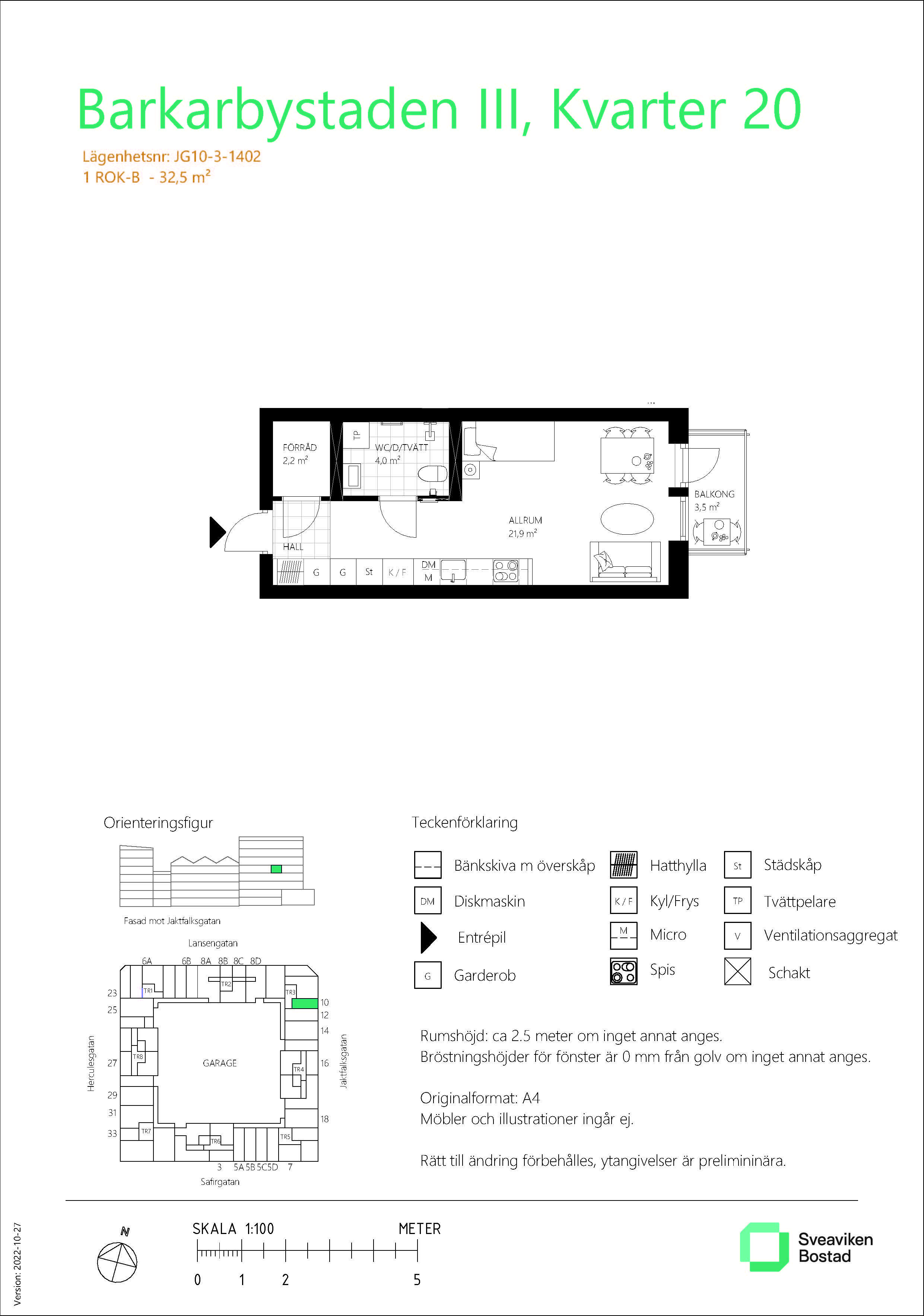 Lägenhet, 1 rooms, 32 sqm, Järfälla