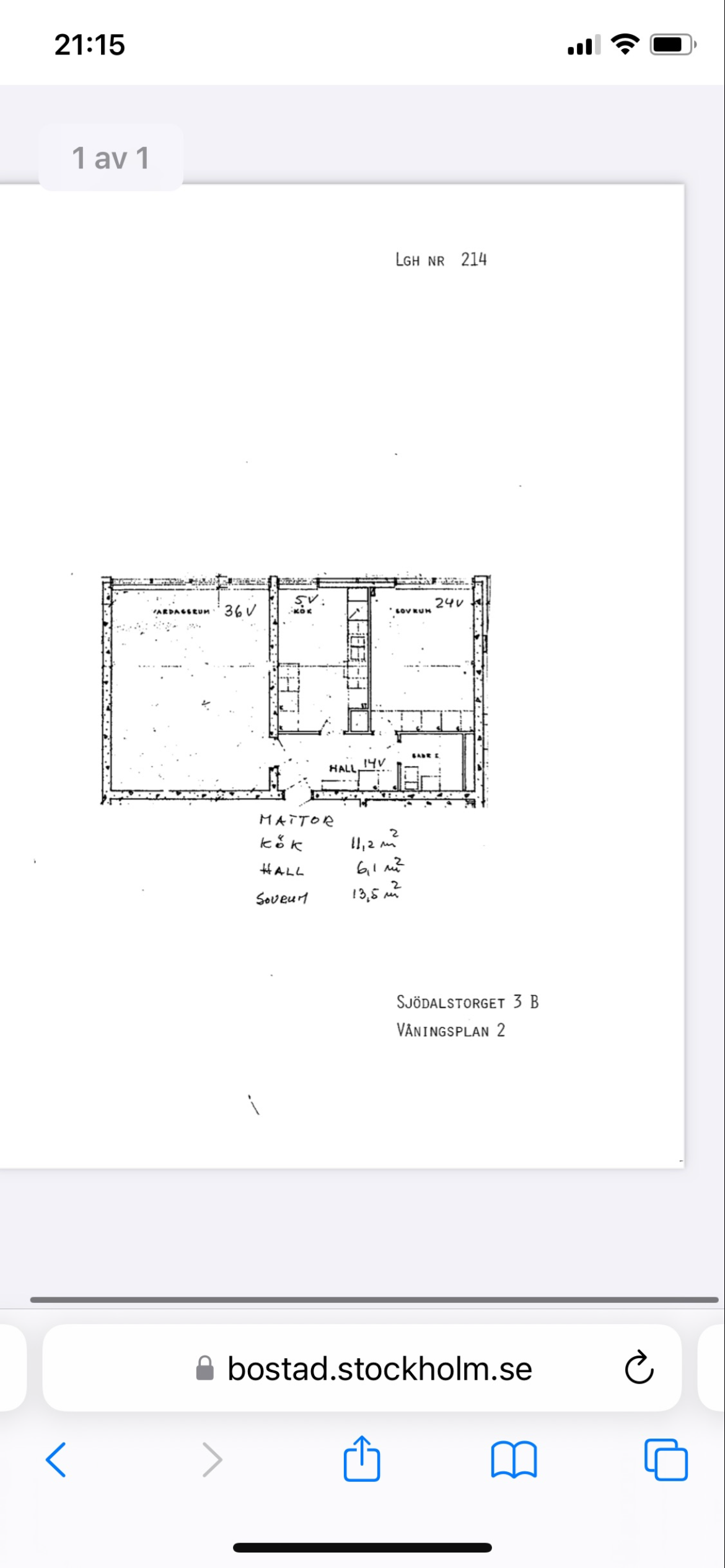 Lägenhet, 2 rooms, 65 sqm, Stockholm