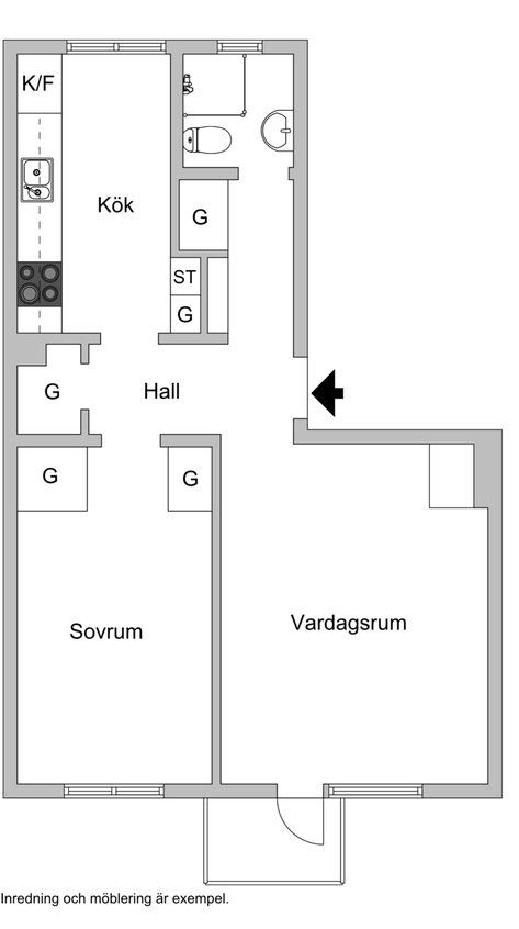 2 rok · 57 m² i Halmstad – bild 2