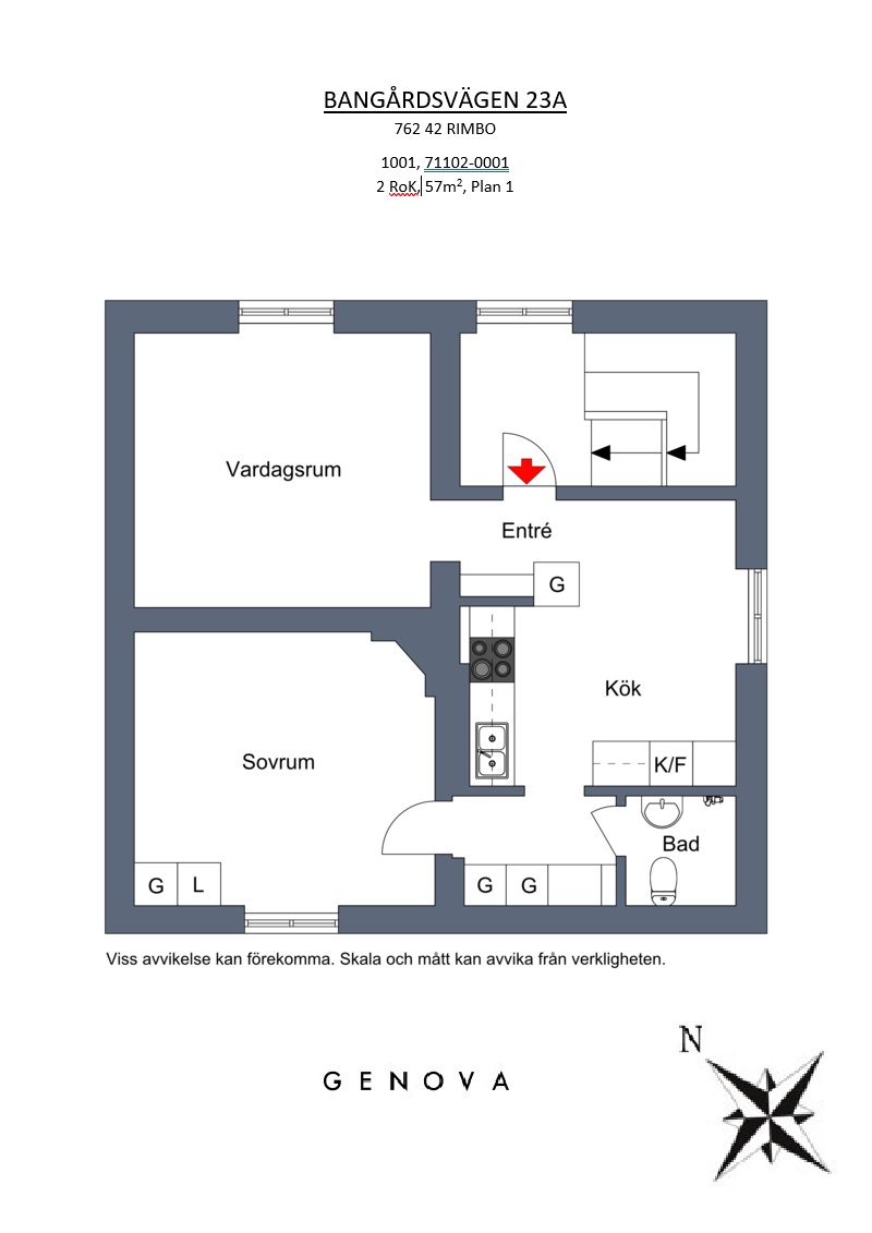 2 rok · 57 m² i Rimbo – bild 3