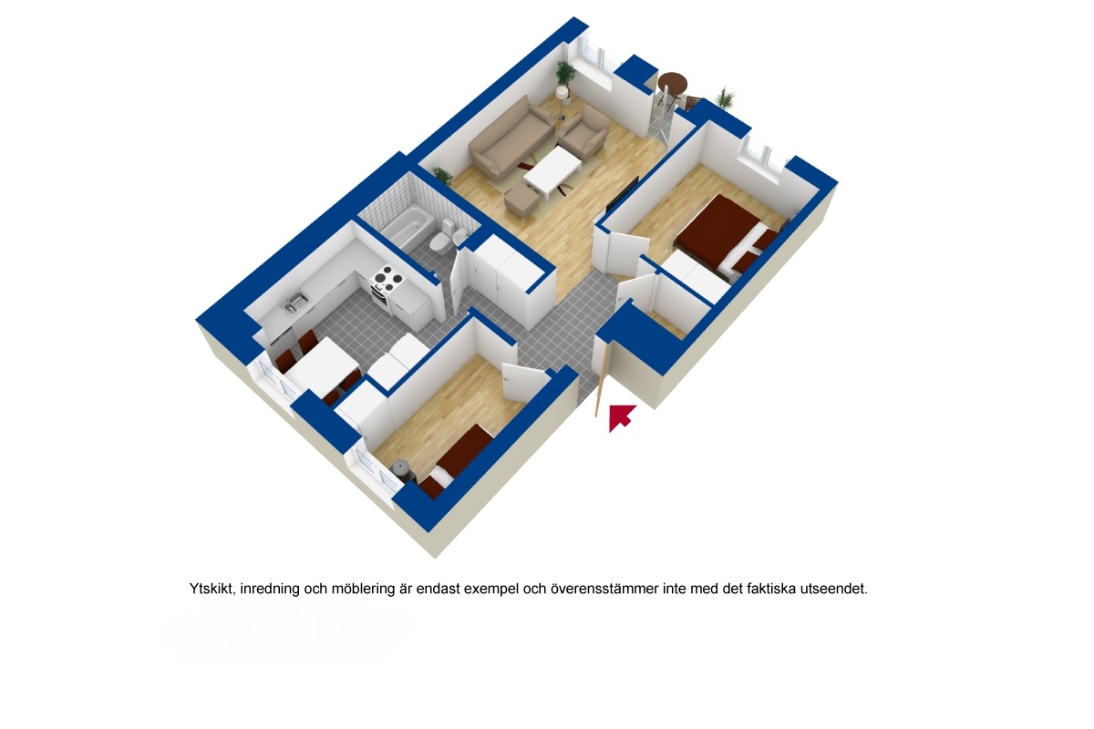 Lägenhet, 3 rooms, 66 sqm, Västerås