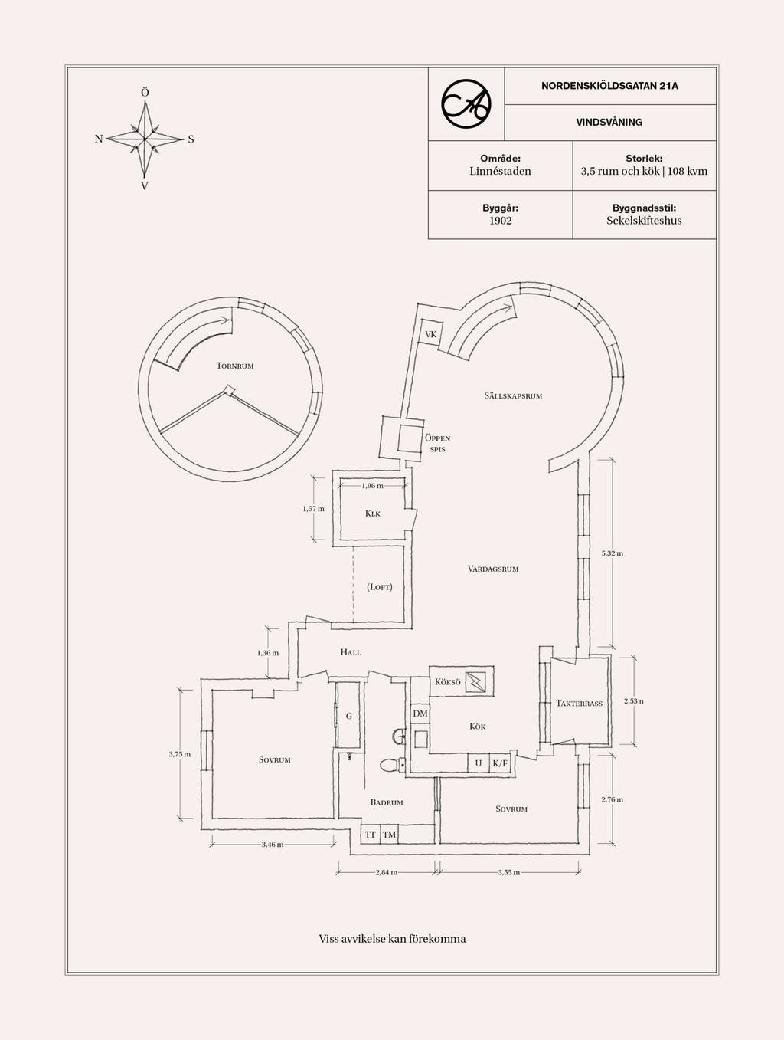 Lägenhet, 4 rooms, 108 sqm, Göteborg