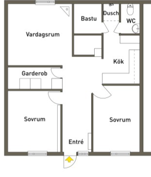 Lägenhet, 4 rooms, 65 sqm, Huddinge