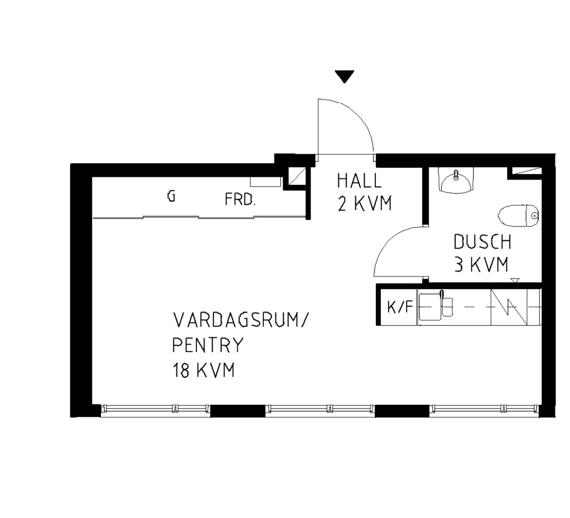 Lägenhet, 1 rooms, 28 sqm, Älvsjö