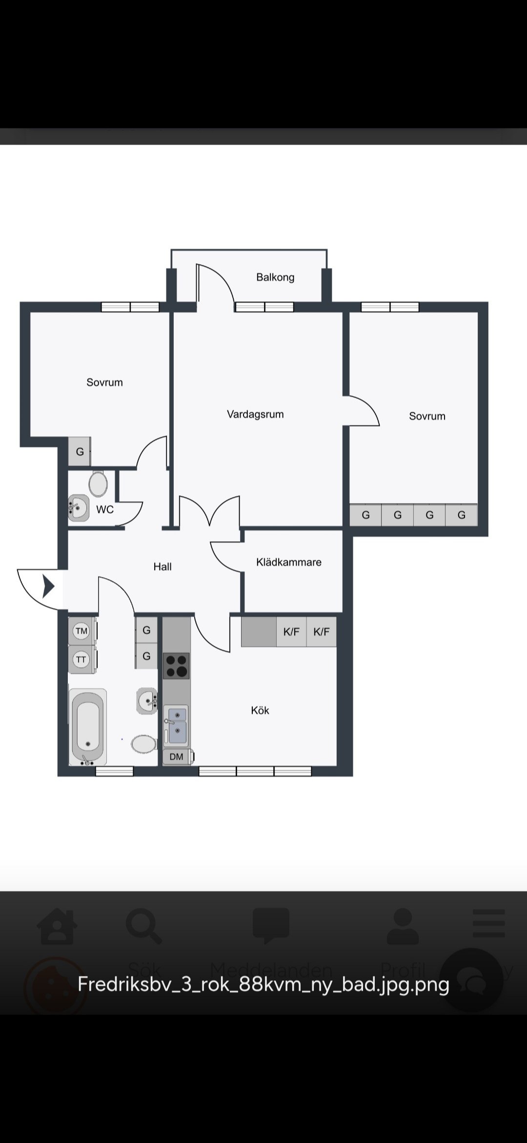 Lägenhet, 3 rooms, 15 sqm, Rönninge