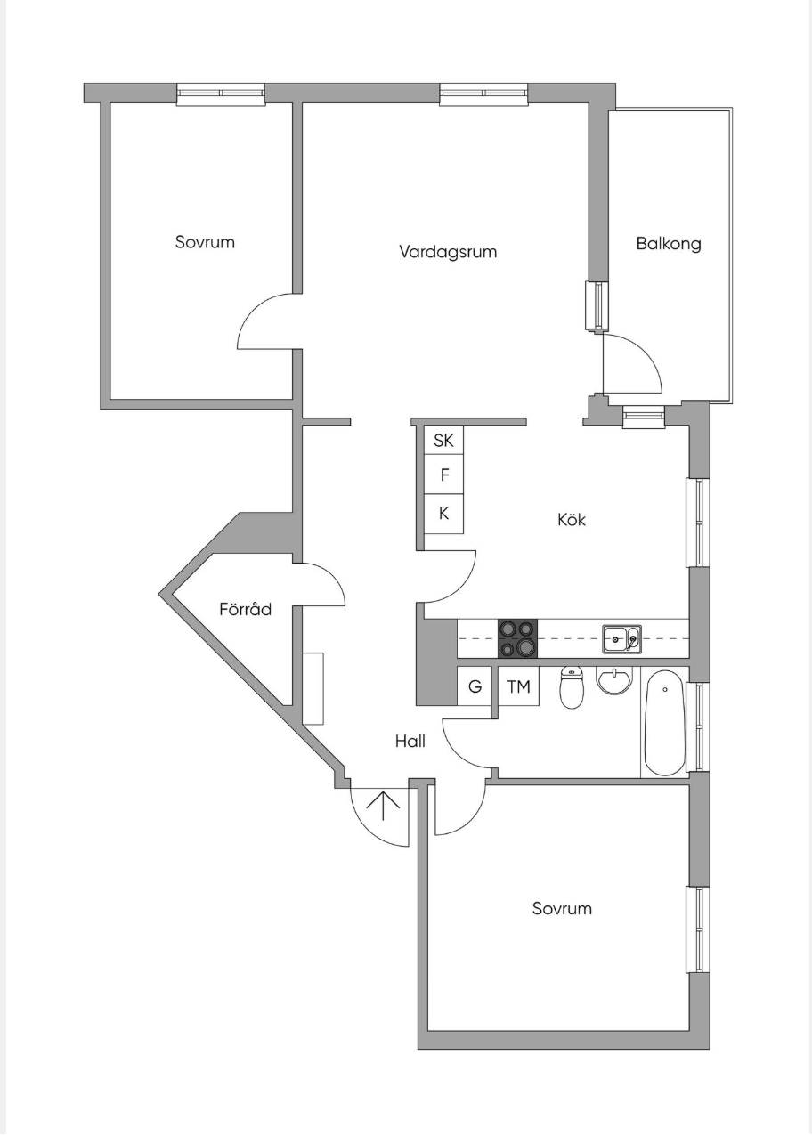 Lägenhet, 3 rooms, 78 sqm, Partille