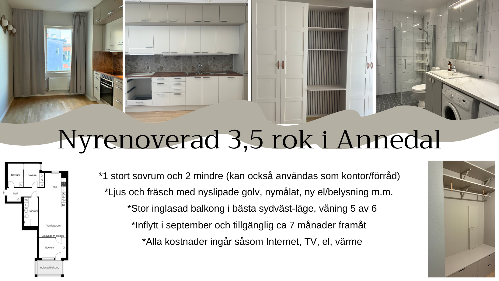 Lägenhet – Stockholm, Annedal, Mariehäll - Bild 3