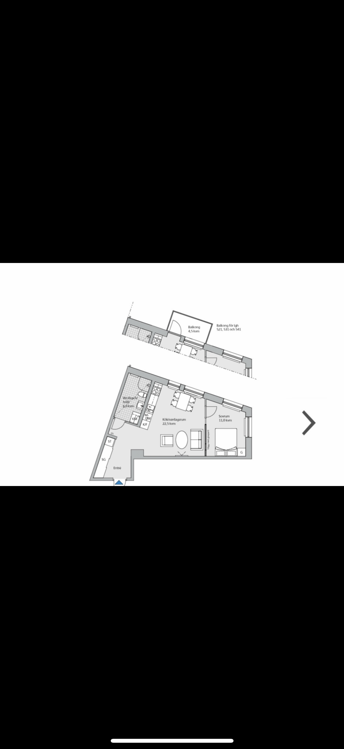 Lägenhet, 2 rum, 52 kvm, Halmstad