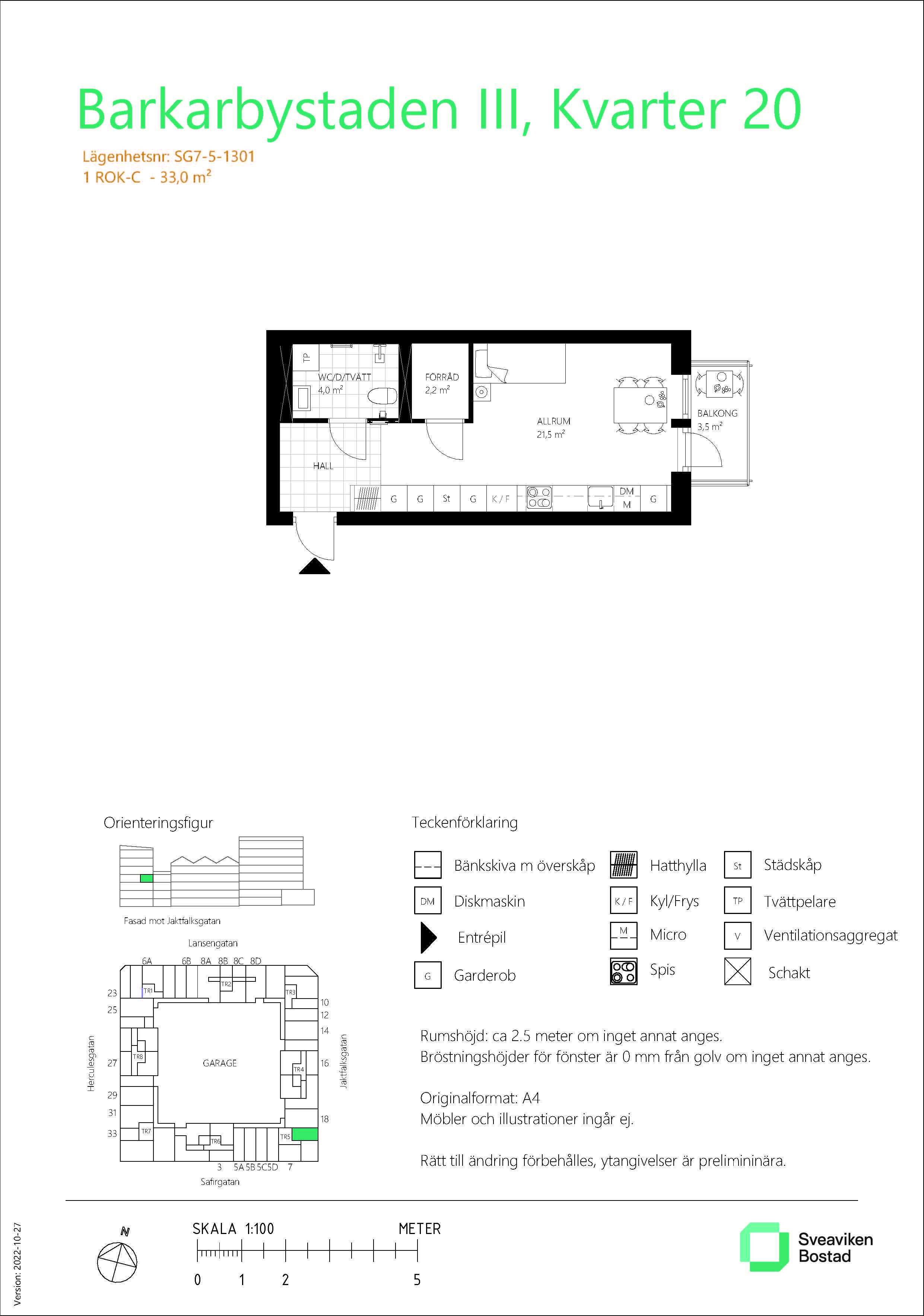 Lägenhet, 1 rooms, 33 sqm, Järfälla