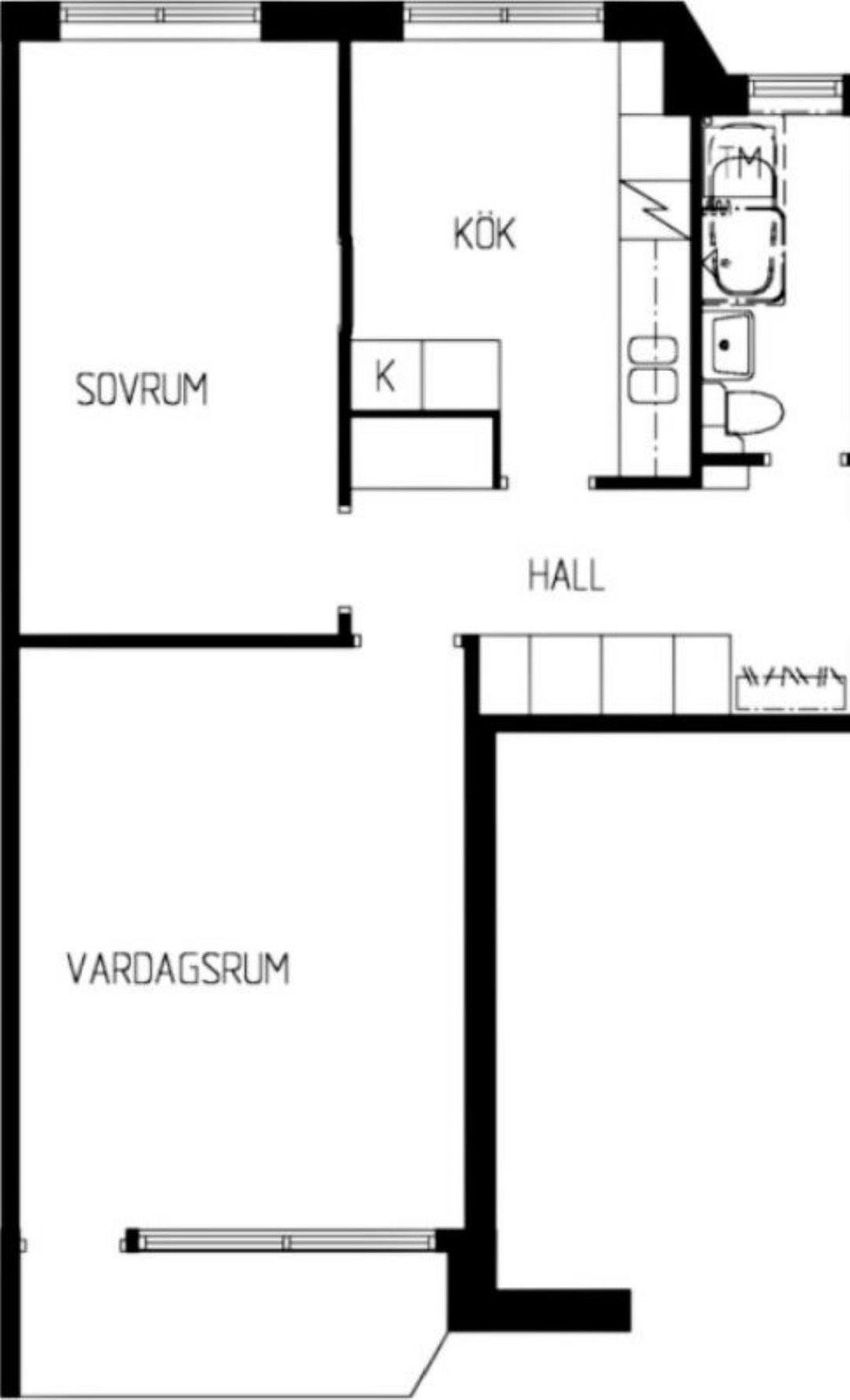 Lägenhet, 2 rum, 54 kvm, Uppsala