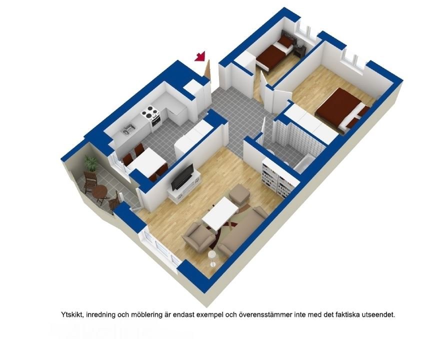 Lägenhet, 3 rooms, 72 sqm, Västerås