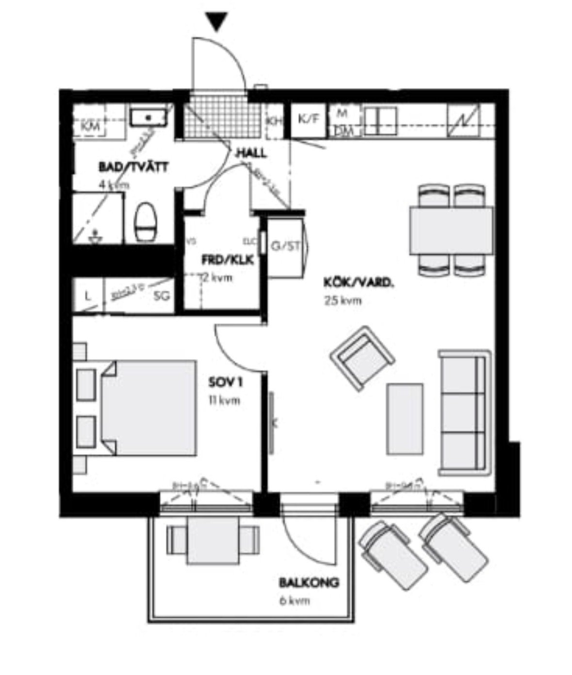 Lägenhet, 2 rooms, 46 sqm, Spånga