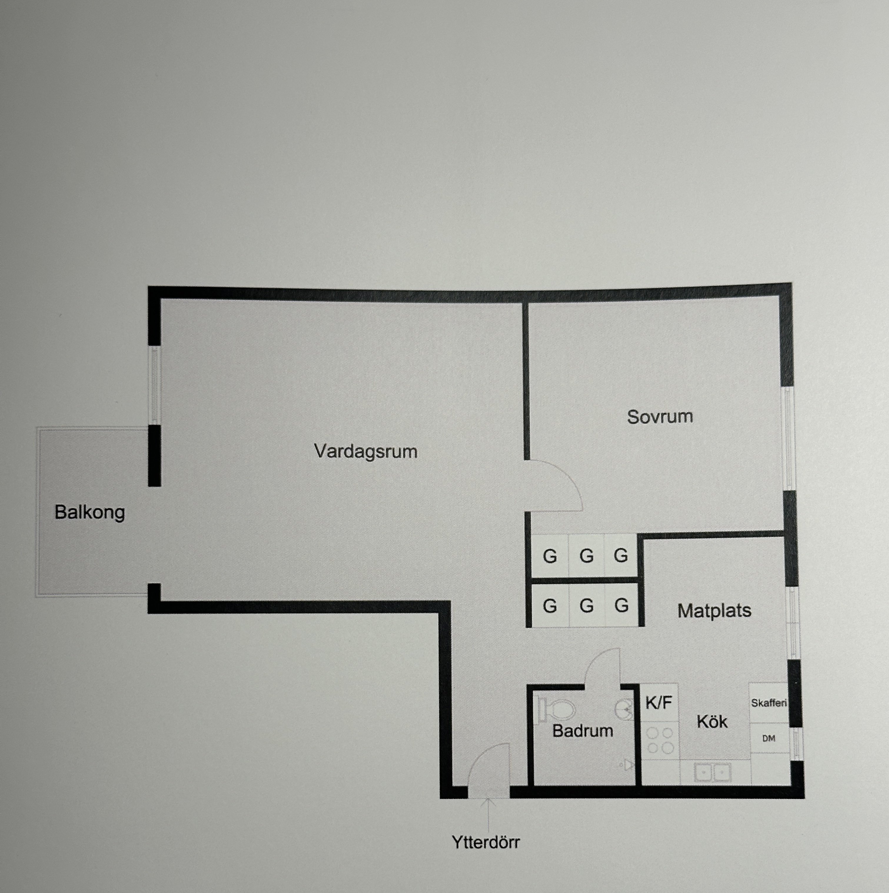 Lägenhet, 2 rooms, 53 sqm, Upplands Väsby