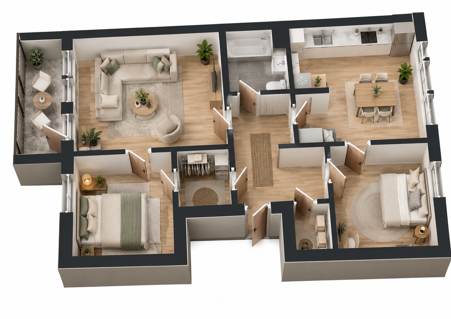 Lägenhet, 3 rooms, 81 sqm, Hallsberg