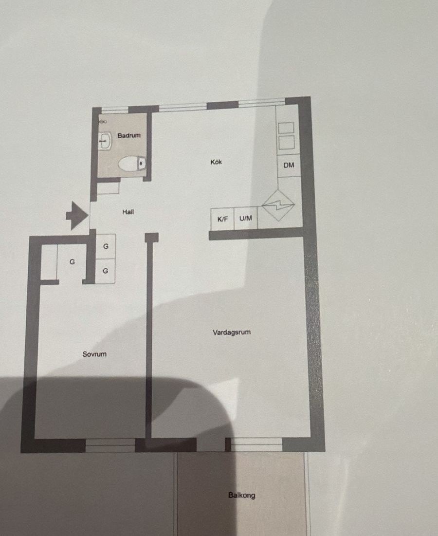 Lägenhet, 2 rooms, 59 sqm, Borlänge