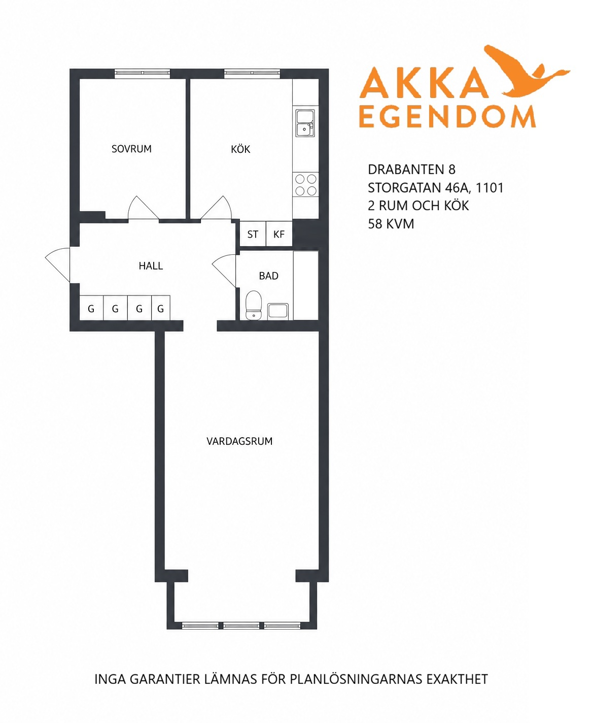 2 rok · 58 m² i Klippan  – bild 9
