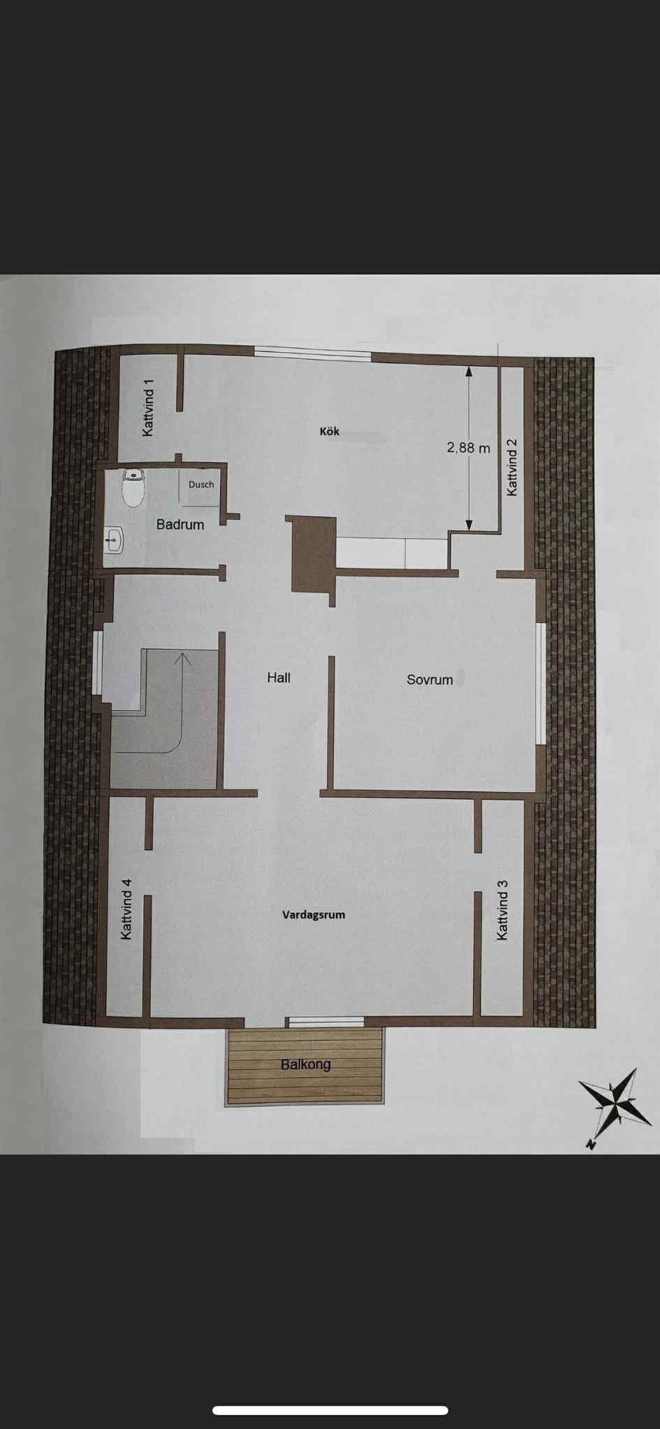 Lägenhet, 2 rooms, 60 sqm, Motala
