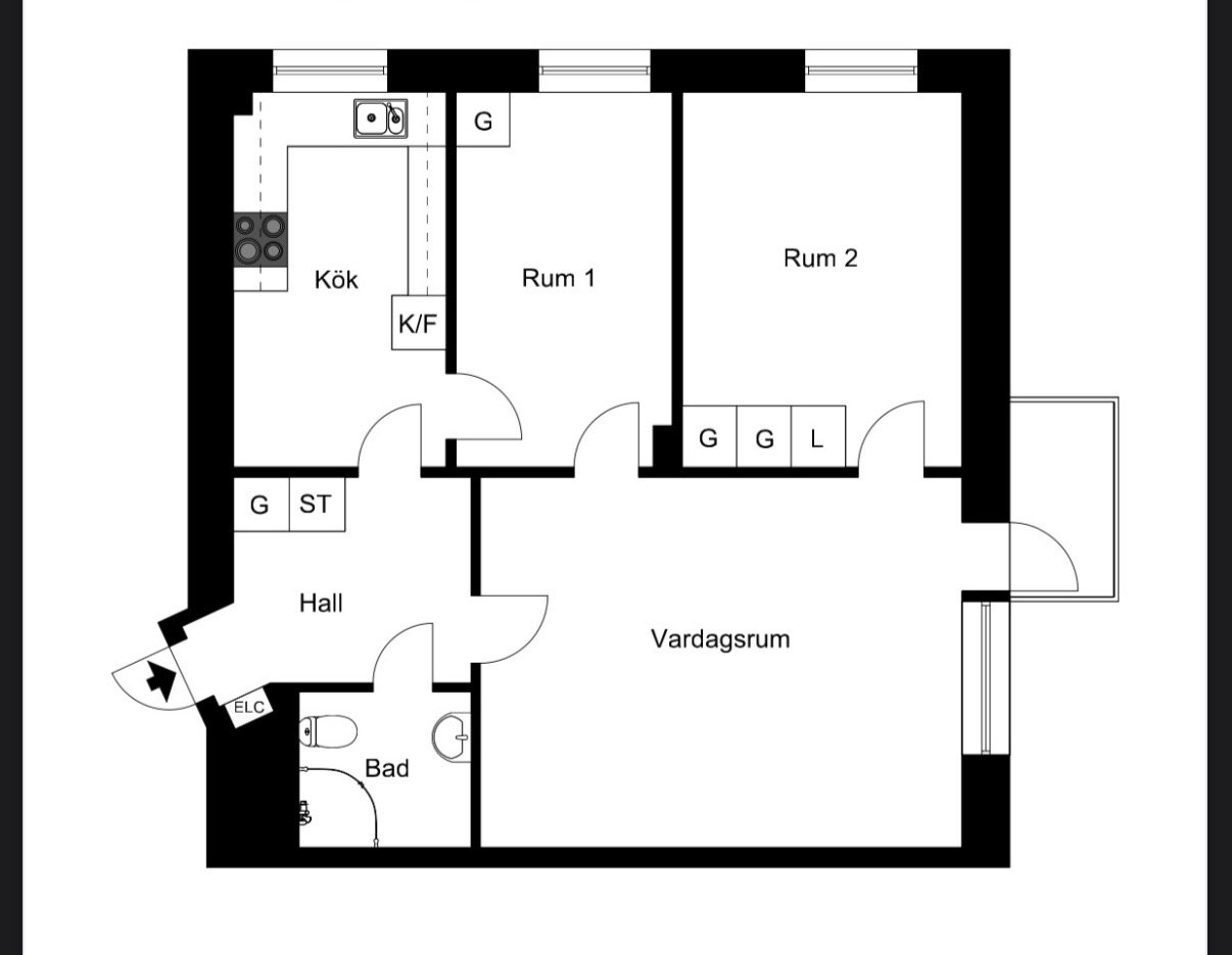 Lägenhet, 3 rooms, 10 sqm, Stockholm